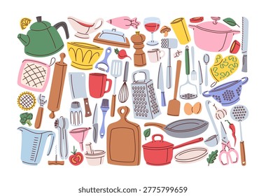 Utensilios de cocina Colección Juego de Doodle de cocina