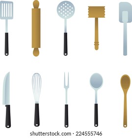 Kitchen Utensil collection, Vector illustration cartoon. 