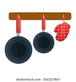 Kitchen utensil and dishware graphic design, vector illustration