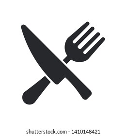 kitchen utensil fork knife icon symbol sign, vector, eps 10