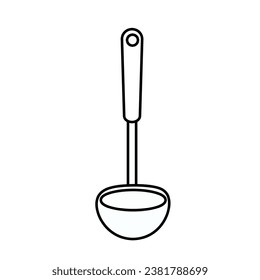 Küchenausrüstung Symbol. Kochwerkzeuge. Lineares Symbol.