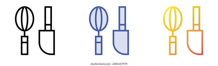 kitchen utensil icon. Linear, Blue Fill and Gradient Style Design Isolated On White Background