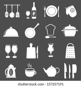 Kitchen utensil icons. 