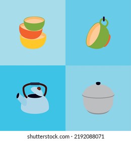 diseño vectorial de iconos de utensilios de cocina