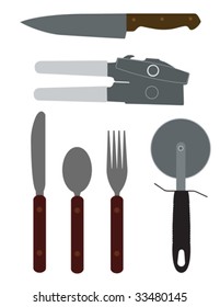 Kitchen utensil illustration.