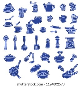 Kitchen utensil illustration,
I made a kitchen utensil an illustration simply,
