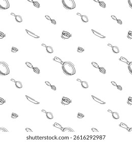 kitchen utensil pattern. kitchenware seamless pattern. doodle cooking utensil seamless pattern. doodle kitchen background