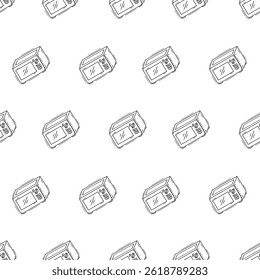 kitchen utensil pattern. kitchenware seamless pattern. doodle kitchen background