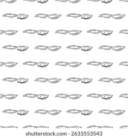 kitchen utensil pattern. kitchenware seamless pattern. doodle kitchen background