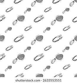 padrão de utensílio de cozinha. padrão sem costura kitchenware. doodle fundo de cozinha