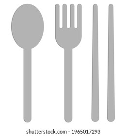 kitchen utensil set cutlery vector flat design