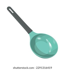 Kitchen utensil spoon cooking icon isolated