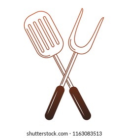 Kitchen utensil symbol red lines