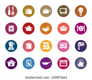 Kitchen Utensils Color Icons