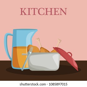 Kitchen utensils concept