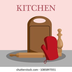 Kitchen utensils concept