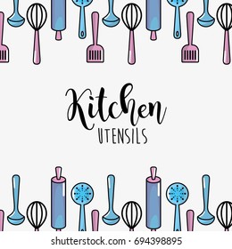 kitchen utensils culinary collection background