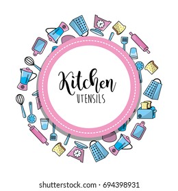 kitchen utensils culinary collection background