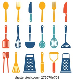 Utensílios de cozinha e talheres colher garfo