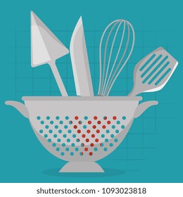 kitchen utensils equipment icons