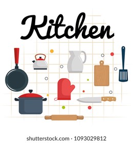kitchen utensils equipment icons