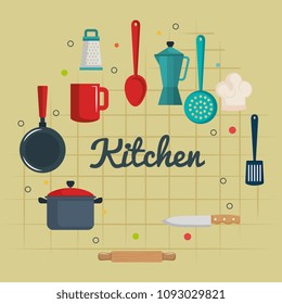 kitchen utensils equipment icons