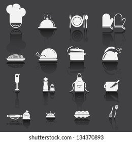 Kitchen utensils and food icon 2