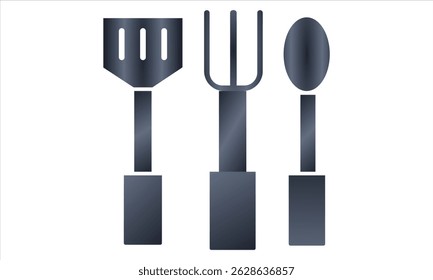 Kitchen utensils home icon eps