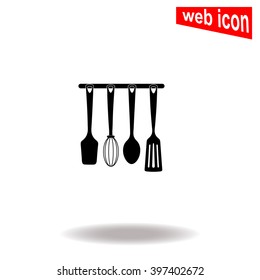 Kitchen utensils icon.