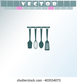 Kitchen utensils icon.