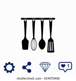 Kitchen utensils icon.