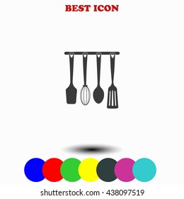Kitchen utensils icon.