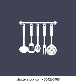 Kitchen utensils icon.