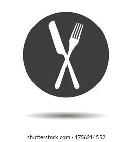 Kitchen utensils icon isolated on white background. Vector illustration. Eps 10.