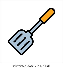 kitchen utensils icon, Outline spatula vector icon. Spatula illustration for web, mobile apps, design, vector illustration on white background