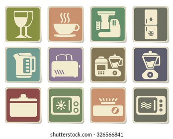 Kitchen Utensils Icon Set