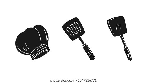 kitchen utensils icon set eps 10