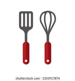 
kitchen utensils icon (spatula & whisk) 