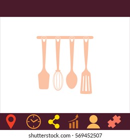 Kitchen utensils  icon. Vector design. 