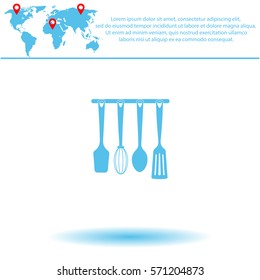 Kitchen utensils  icon. Vector design.