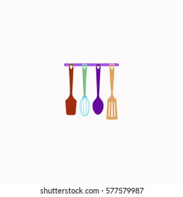 Kitchen utensils  icon Vector design. Colored illustration.