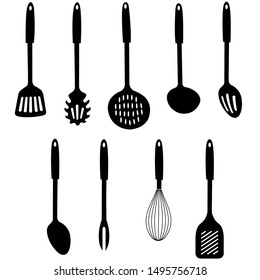 Kitchen Utensils  Icon. Vector Illustration. Isolated On White Background