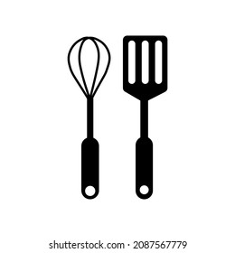 Kitchen utensils icon. Vector illustration