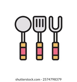 Kitchen Utensils Icon Vector Illustration