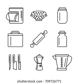 Kitchen utensils icons