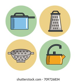 Kitchen utensils icons