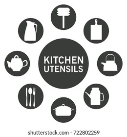Kitchen utensils icons