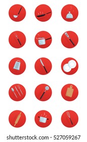 Kitchen utensils icons collection. Concept for bistro, cafe, catering service