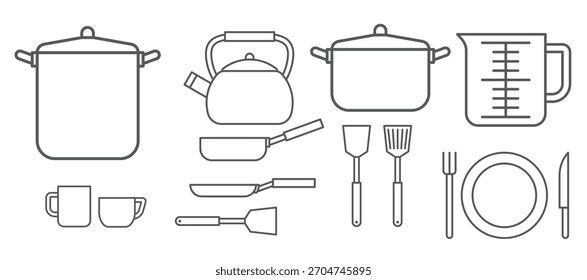 kitchen utensils icons vector illustration 