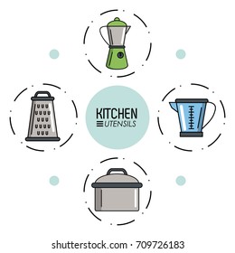 Kitchen utensils infographic